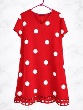 Red Polka Dot Women's Top